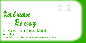 kalman riesz business card
